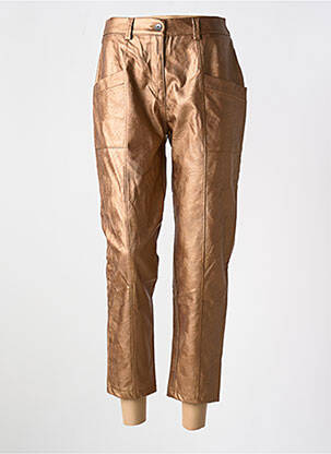 Pantalon 7/8 fermeture zippée sous rabat boutonné or PAKO LITTO femme
