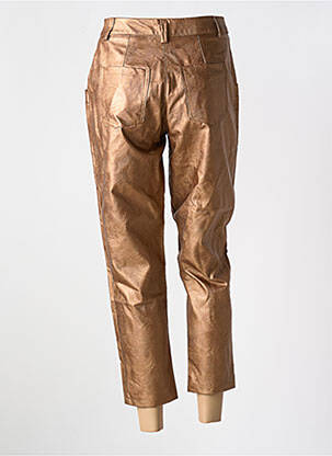 Pantalon 7/8 fermeture zippée sous rabat boutonné or PAKO LITTO femme