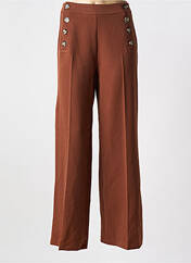 Pantalon droit marron RUE DES ABBESSES pour femme seconde vue