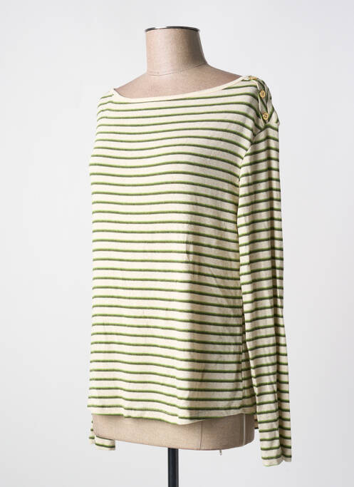 Top coupe fluide manches longues vert PAKO LITTO femme