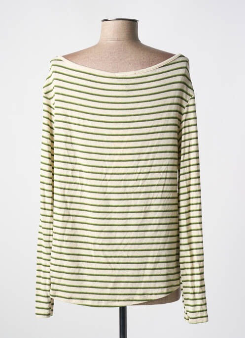 Top coupe fluide manches longues vert PAKO LITTO femme