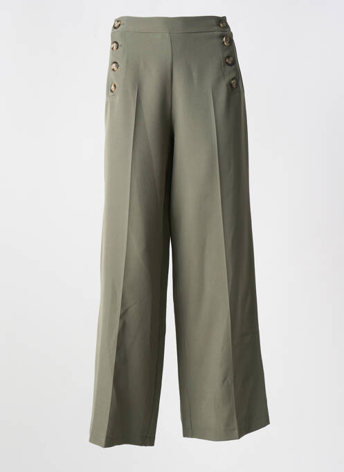 Pantalon droit vert RUE DES ABBESSES pour femme