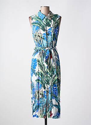 Robe mi-longue sans manche sans manche bleu QUATTRO femme