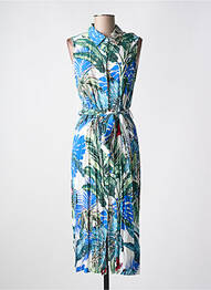 Robe mi-longue sans manche sans manche bleu QUATTRO femme