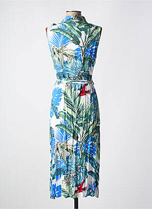 Robe mi-longue sans manche sans manche bleu QUATTRO femme