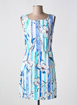 Robe courte sans manche sans manche bleu QUATTRO femme