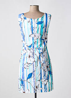 Robe courte sans manche sans manche bleu QUATTRO femme