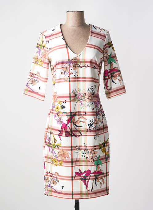 Robe mi-longue beige QUATTRO pour femme