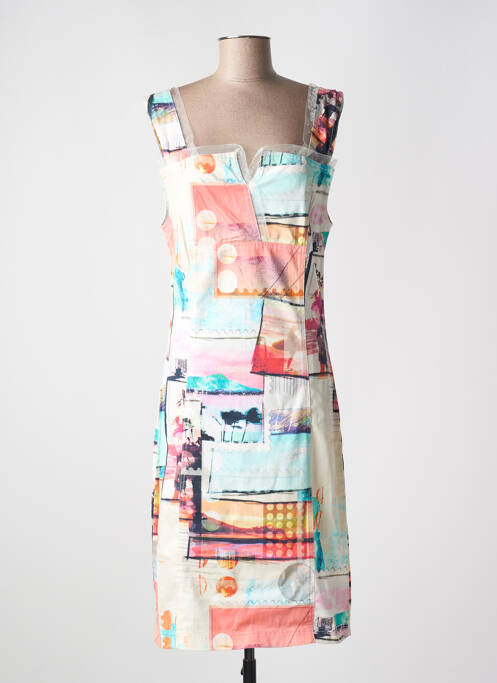 Robe mi-longue bleu QUATTRO pour femme