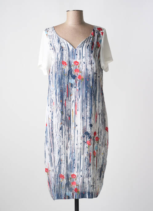 Robe mi-longue bleu QUATTRO pour femme