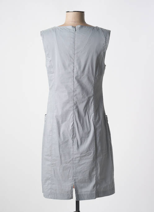 Robe courte fermeture zippée au dos sans manche gris QUATTRO femme