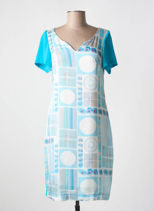 Robe mi-longue bleu QUATTRO pour femme