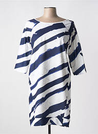 Robe courte manches 3/4 manches 3/4 bleu QUATTRO femme