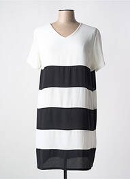 Robe courte manches courtes manches courtes blanc QUATTRO femme