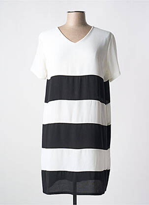 Robe courte manches courtes manches courtes blanc QUATTRO femme
