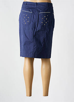 Jupe mi-longue stretch bleu QUATTRO femme