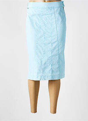 Jupe mi-longue stretch bleu QUATTRO femme