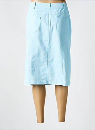 Jupe mi-longue stretch bleu QUATTRO femme