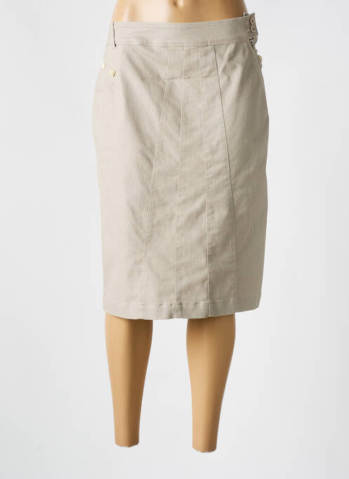 Jupe mi-longue beige QUATTRO pour femme