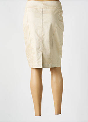 Jupe mi-longue stretch beige QUATTRO femme