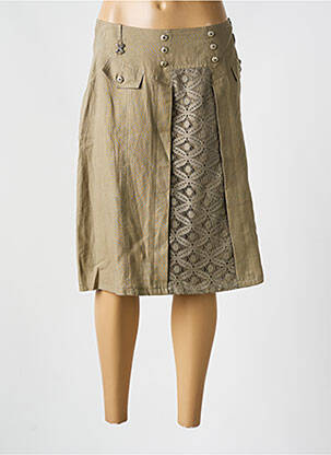 Jupe mi-longue taille normale vert QUATTRO femme