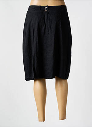 Jupe mi-longue coupe droite noir QUATTRO femme