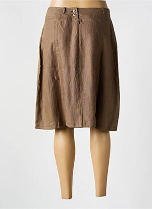 Jupe mi-longue taille normale marron QUATTRO femme
