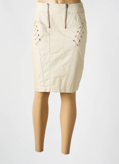 Jupe mi-longue beige QUATTRO pour femme