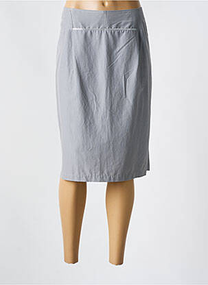Jupe mi-longue coupe droite gris QUATTRO femme