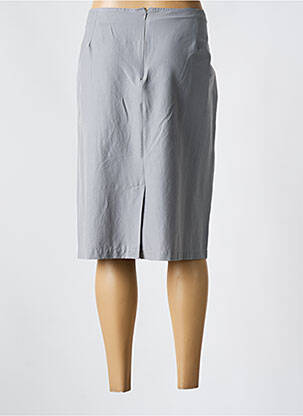 Jupe mi-longue coupe droite gris QUATTRO femme