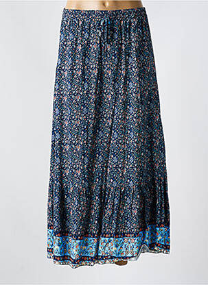 Jupe longue coupe fluide bleu QUATTRO femme