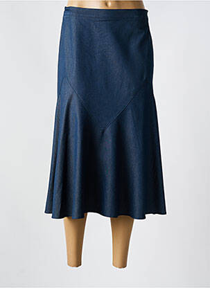Jupe mi-longue coupe évasée bleu QUATTRO femme