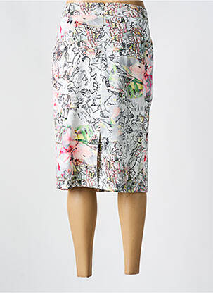 Jupe mi-longue stretch gris QUATTRO femme