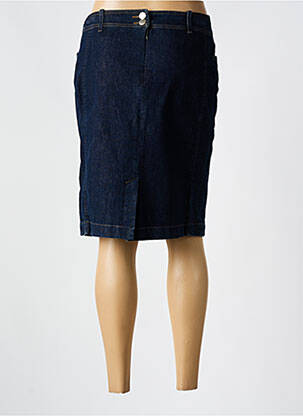 Jupe mi-longue stretch bleu QUATTRO femme