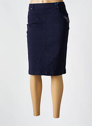 Jupe mi-longue taille normale bleu QUATTRO femme