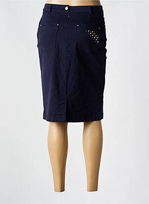 Jupe mi-longue stretch bleu QUATTRO femme