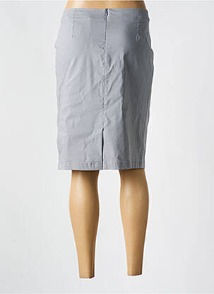 Jupe mi-longue stretch gris QUATTRO femme
