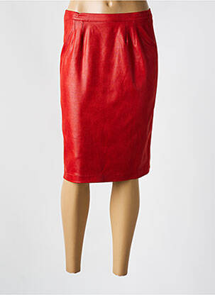 Jupe mi-longue taille normale rouge JUMFIL femme