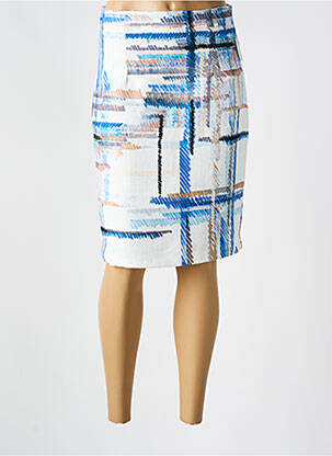 Jupe mi-longue taille normale bleu QUATTRO femme