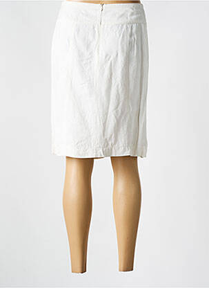 Jupe mi-longue coupe droite beige QUATTRO femme