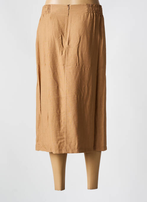 Jupe mi-longue doublure textile marron MERI & ESCA femme