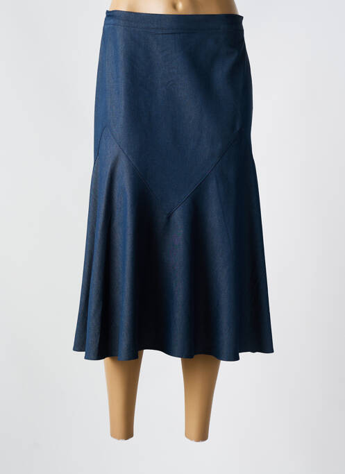 Jupe mi-longue coupe évasée bleu QUATTRO femme