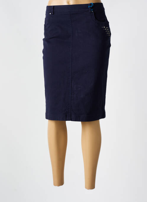 Jupe mi-longue bleu QUATTRO pour femme