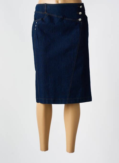 Jupe mi-longue bleu QUATTRO pour femme