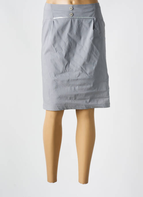 Jupe mi-longue gris QUATTRO pour femme