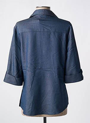 Chemisier coupe cintrée manches 3/4 bleu QUATTRO femme
