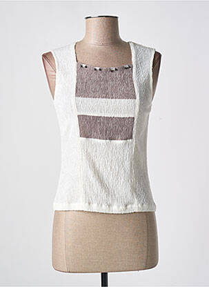 Top stretch sans manche blanc QUATTRO femme