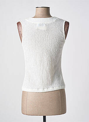 Top stretch sans manche blanc QUATTRO femme