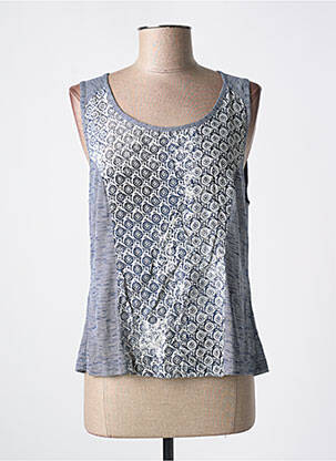 Top stretch sans manche bleu QUATTRO femme
