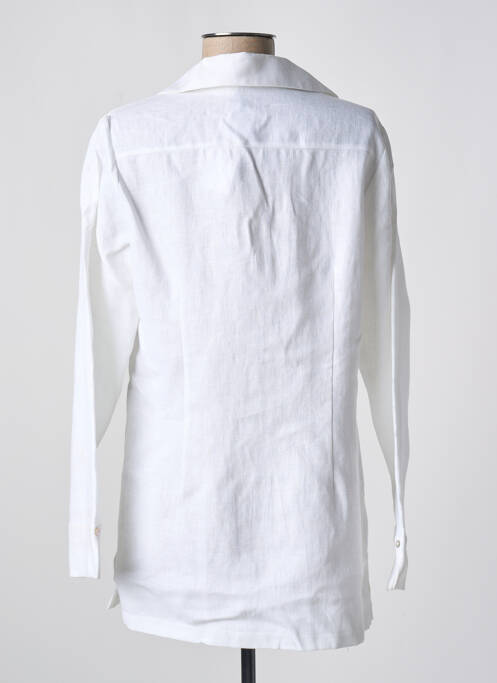 Chemisier coupe cintrée manches longues blanc QUATTRO femme